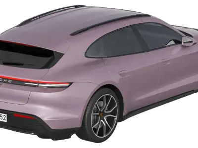 Porsche Taycan 4S Sport Turismo 2024 3D model