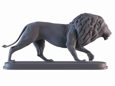 Lion Sculpture 3D print model