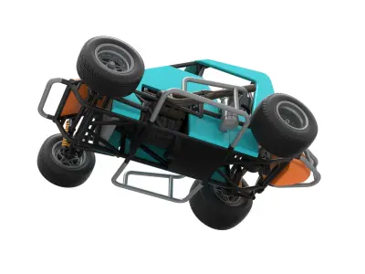 Midget car Scale 1 to 25 3D print model
