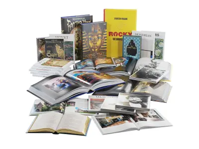 Books Collection Set 8 3D model