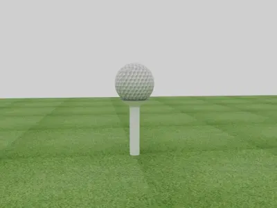 Golf Ball Low-poly 3D model