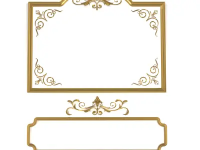 Floral Ornament Frames  3D model