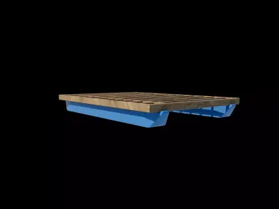 Pontoon boat 02 3D model