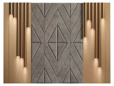Panel checkered rug 3D model