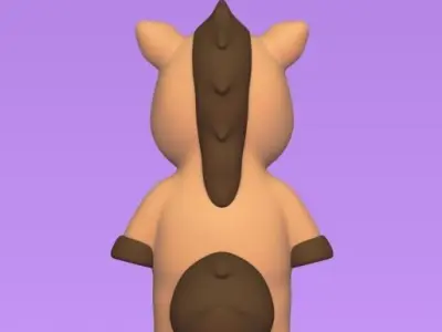 Standing Horse 3D print model