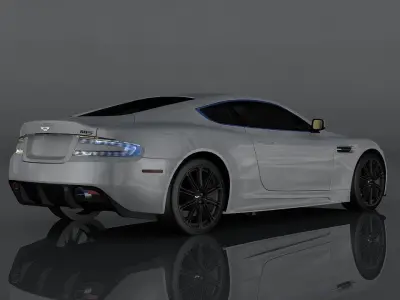 Aston Martin DBS Low-poly 3D model
