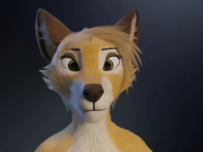 Nara Anthro Fox 3D model