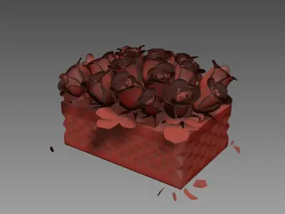 yellow flowerbox 3D model