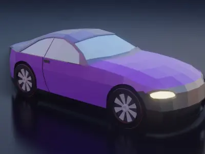 LOW POLY CAR Low-poly 3D model 25