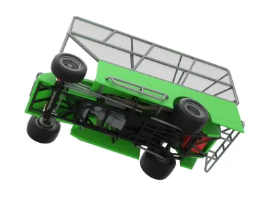 Northeast Dirt Modified stock car with side wing Scale 1 to 25 3D print model