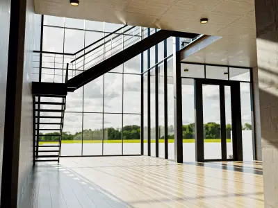 Modern House Low-poly 3D model