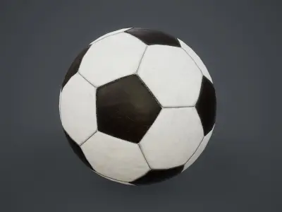Football Soccer Ball PBR Game Ready Low-poly 3D model