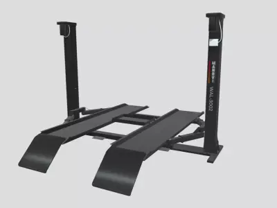 Automotive Lift with Oil Change Ramp Low-poly 3D model