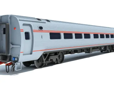 Passenger Train Car 3D 3D model