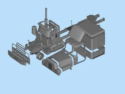 STL printable truck model kit rubber duck from the movie 3D print model