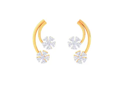 Women Long Earrings 3dm STL OBJ FBX Renders Details 3D print model