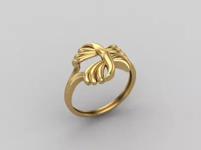 Women Ring Plain Ring Ready STL 3DM Models Womens Rings 3D print model 57