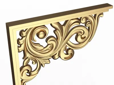 Stair Brackets 05 Low-poly 3D model