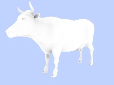 Cow Rigged 3d Model Low-poly 3D model