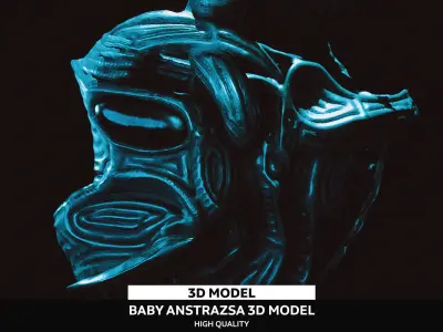 Anstrasza alien head 3D model