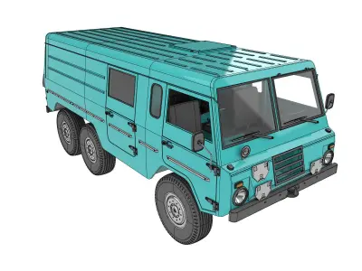 VOLVO C304 6X6 MILITARY TRUCK  Felt-valp  3D PRINT MODEL FOR RC 3D print model