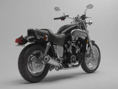 Classic Motorcycle Yamaha V-Max 1200 3D model