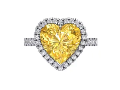 Heart  Engegement Ring 3D print model