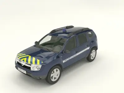 french gendarmerie vehicles 3D Model Pack