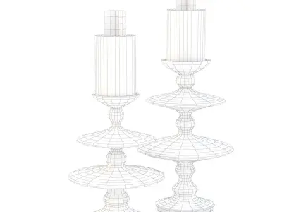 Gold Zulu Candleholder 3D model