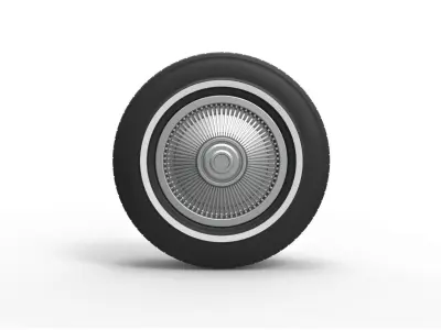 Car wheel 6 Scale 1 to 10 3D print model