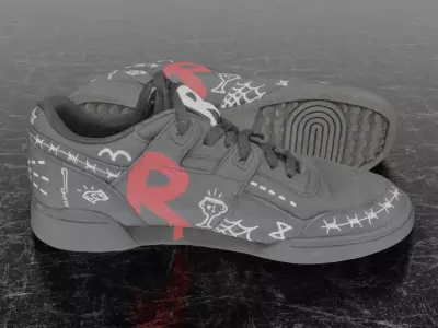 REEBOK WORKOUT x TROUBLE ANDREW 3D SHOES Low-poly 3D model
