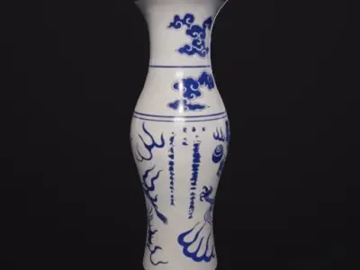 Chinese cultural relics Low-poly 3D model