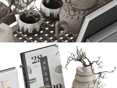 Japandi Decorative Set 3D model