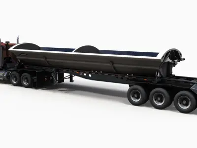 Freightline FLT side tipper Low-poly 3D model