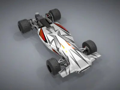 F1 Racing Car Model 5 Low-poly 3D model