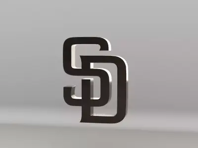 MLB San Diego Padres V2 Team Logo 3D model