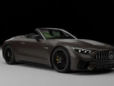 Mercedes amg SL roadster 2023 Low-poly 3D model