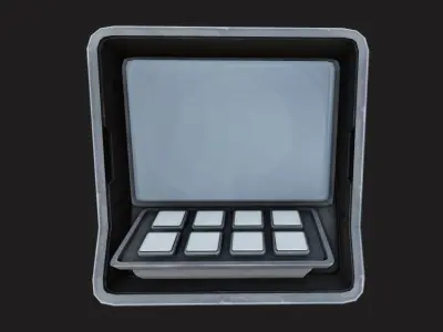 Terminal Console Low-poly 3D model