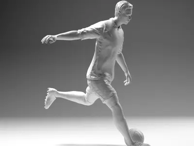 Footballer 02 Footstrike 04 Stl  3D print model