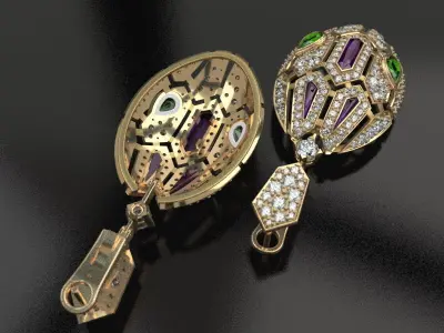 Serpenty Earrings  3D print model