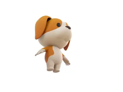 Character206 Beagle Dog 3D model