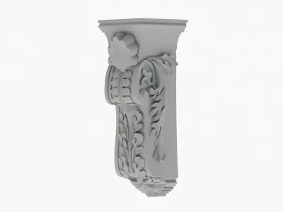 Scroll Corbel 09 3D model