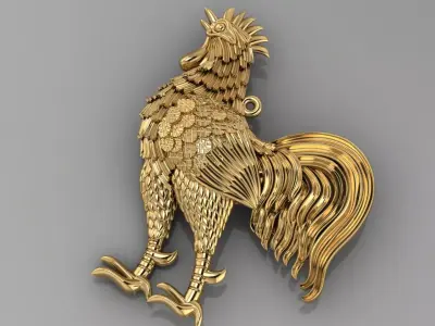 Roster Chicken Pendant 3D print model