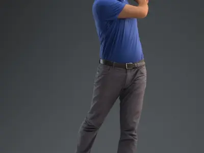 00012Vincent004 Golf Player 3D Model 3D model