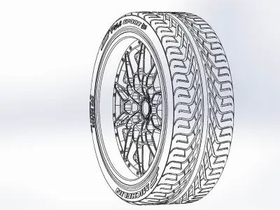 Wheels Schott Paradigm PT 20inch for your scale model 3D print model