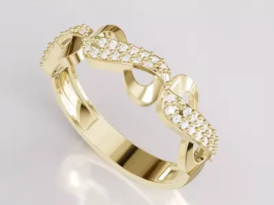 Jewelry Diamond Ring Model RG47 Free 3D print model