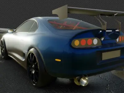 Game Ready Toyota Supra Low-poly 3D model