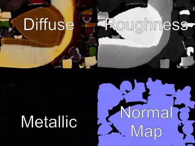 Cherry Cheesecake Dessert model pack Low-poly 3D model