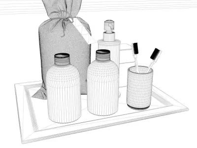 Laundry set in Cinema 4D and Corona renderer Free 3D model