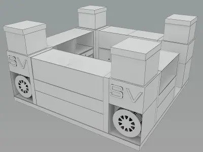  Booth Exhibition Stand a33 3D model
